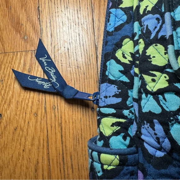 Vera Bradley Blue and Yellow Floral Backpack - Picture 4 of 14